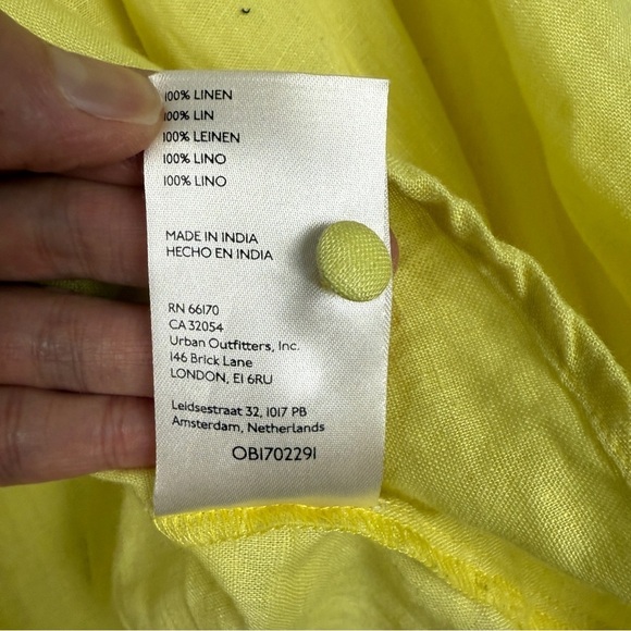 Anthropologie Maeve Audie Linen Button Down Puff Sleeve Blouse Top XS - Picture 10 of 11